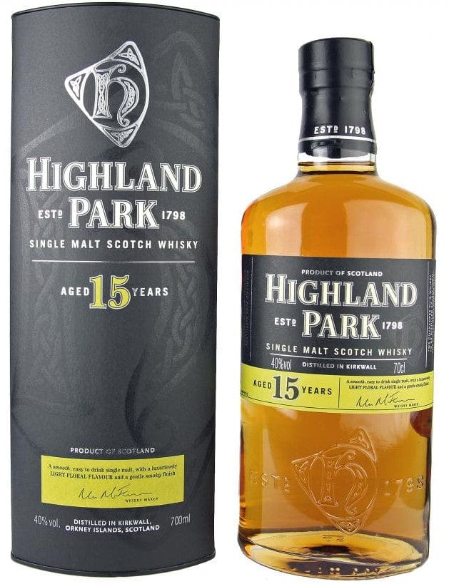 Highland Park 15 Year Old Single Malt Scotch Whisky Old Design