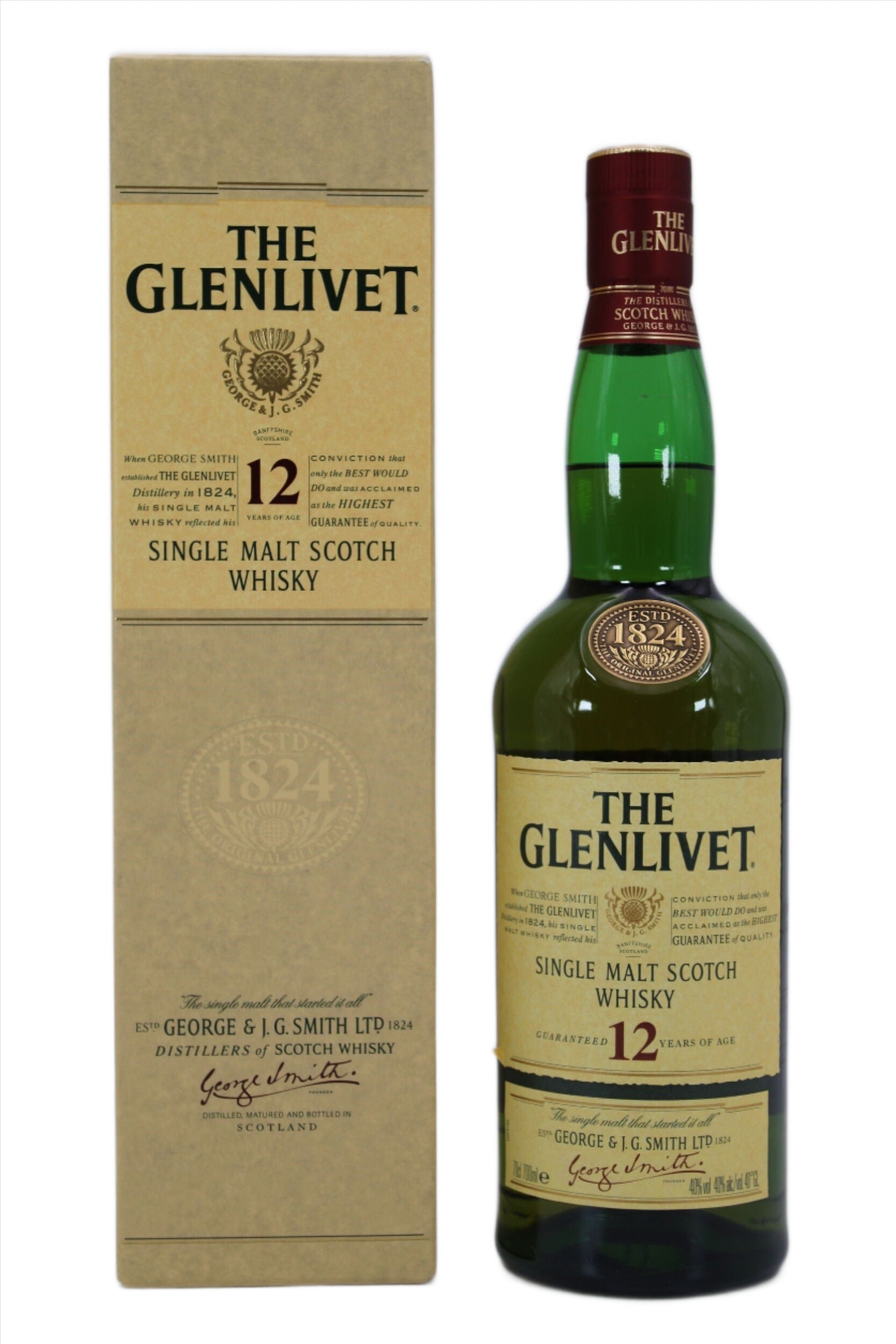 Glenlivet 12 Year Old Single Malt Scotch Whisky 70cl (Old DDesign