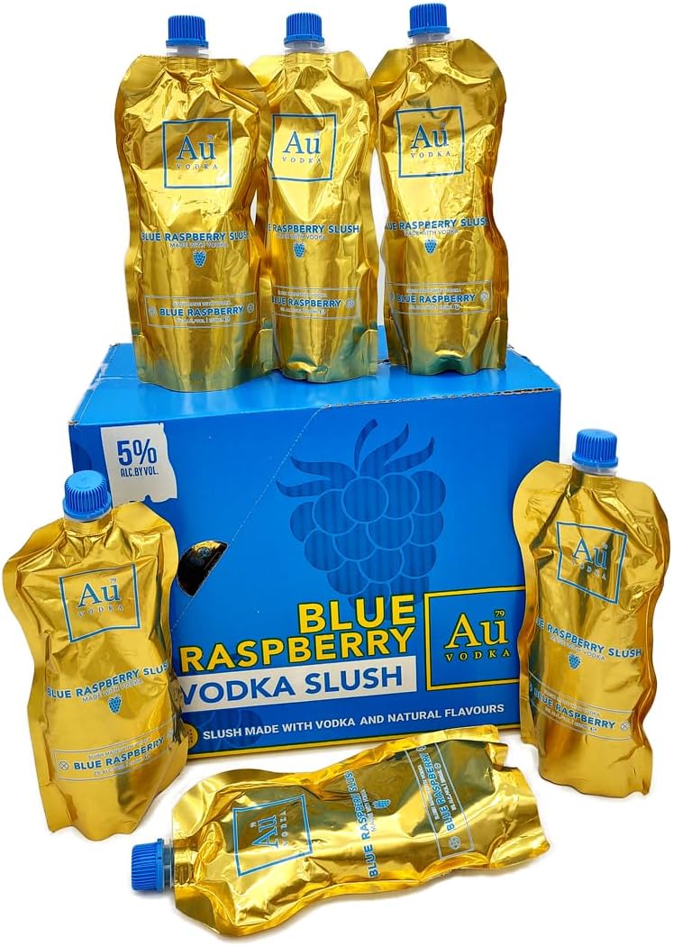 Au Vodka Blue Raspberry Slush Pouch 12x250ml, Threshers