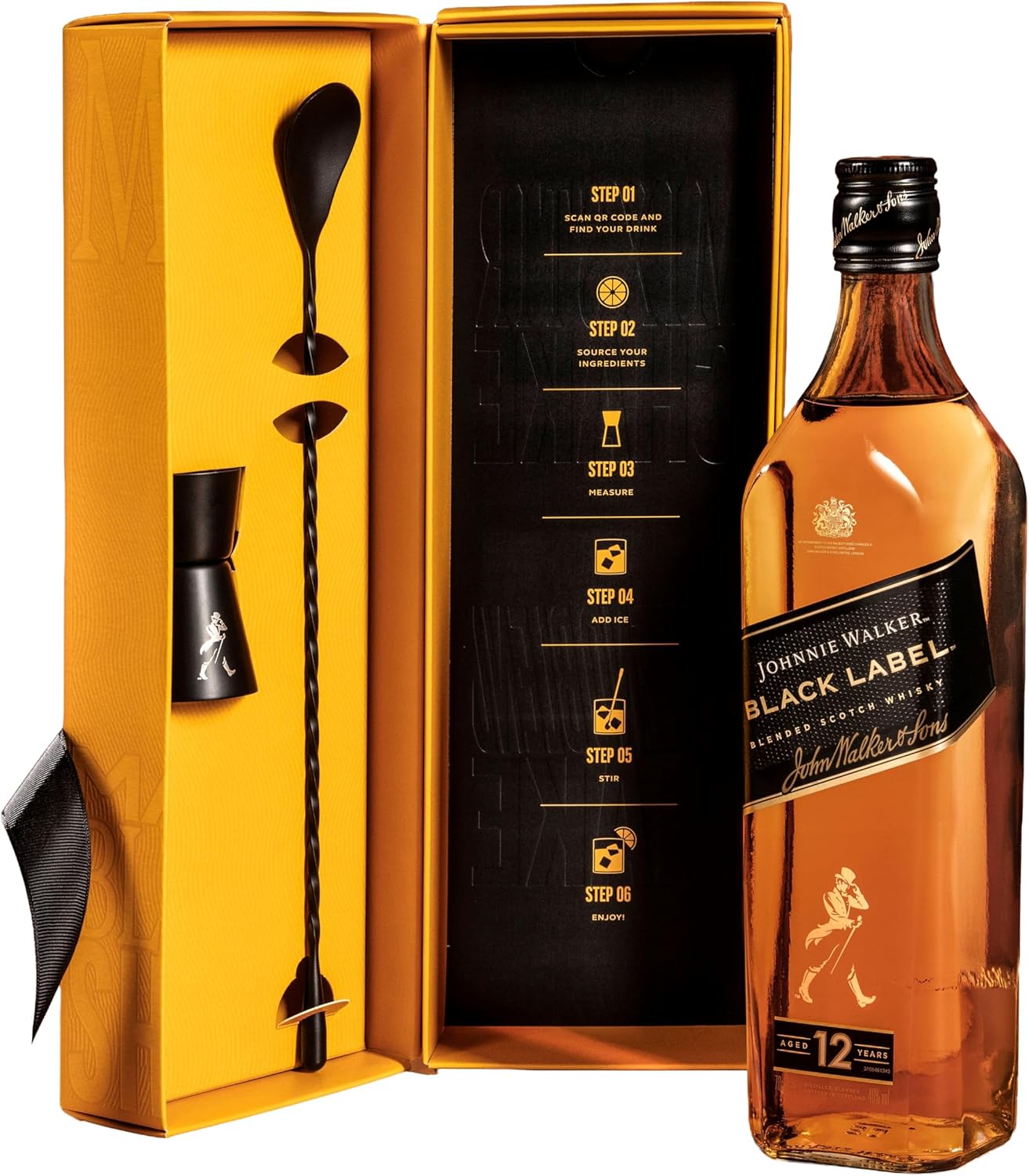Johnnie Walker Black Label Kit 70cl | Scotch Whisky Cocktail Kit