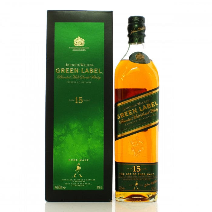 Johnnie Walker Green Label 15 Year Old Design Blended Malt Scotch Whisky 70cl