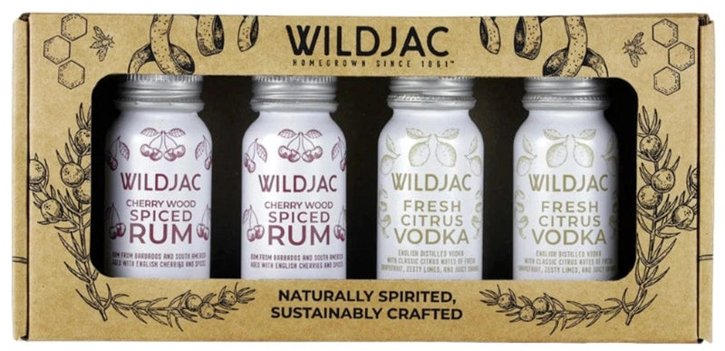Wildjac Cherry Wood Spiced Rum & Fresh Citrus Vodka Alumini Gift Pack 4x5cl