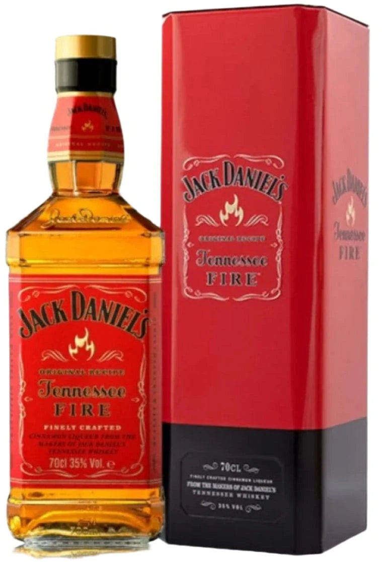 Jack Daniel's Tennessee Fire Whiskey Gift Tin 70cl, Threshers