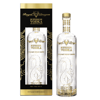 Royal Dragon Vodka Imperial with Gold Leaves 70cl
