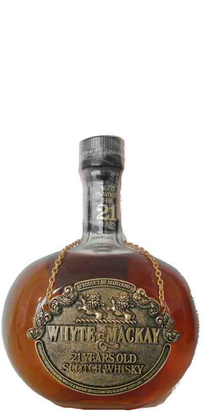 ウイスキー WHYTE & MACKAY 21 YEARS OLD 750ml Whyte & Mackay 21 Year Old Blended Scotch Whisky BBot 1980s 75cl