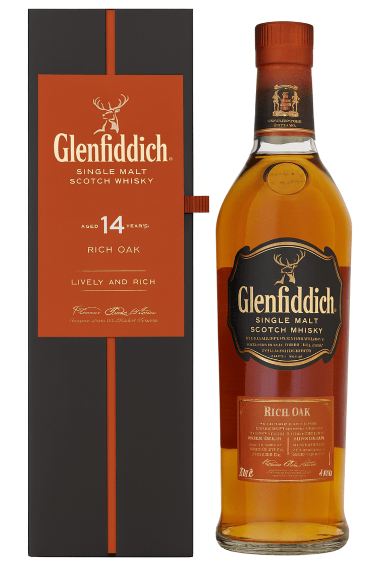 Glenfiddich 14 Year Old Rich Oak 70cl | Single Malt Scotch Whisky