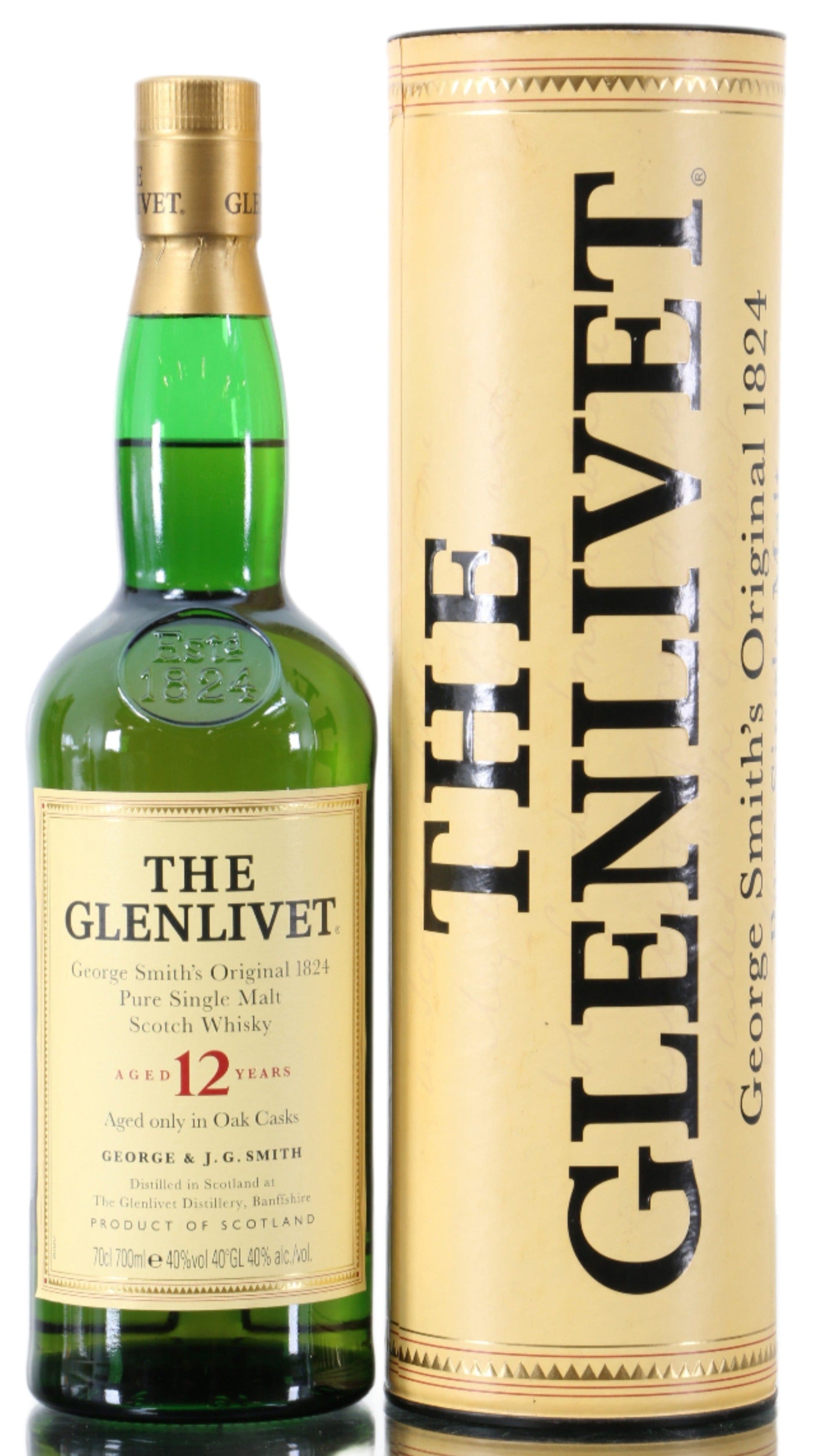 Glenlivet 12 Year Old Pure Malt Gift Tube 70cl, Threshers