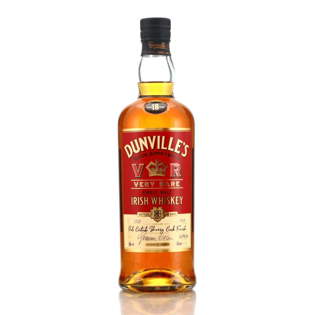 Dunville's Vr 18 Year Old Single Palo Cortado Cask #1211 70cl