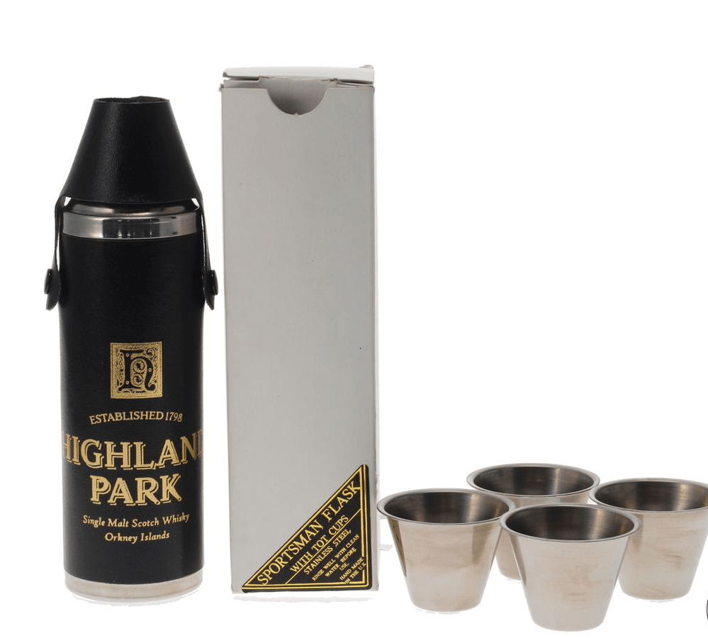 Highland Park Stainless Steel Sports Flask with Tot Cups