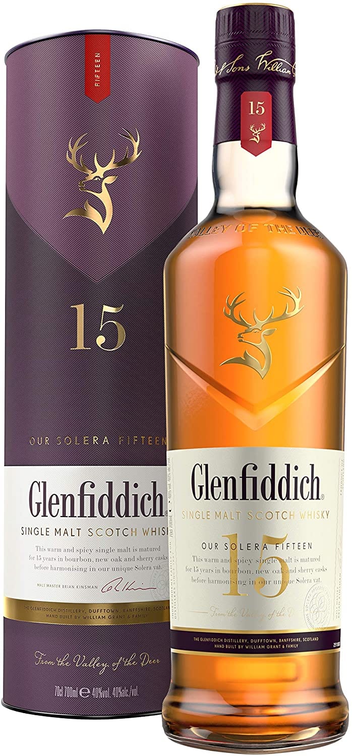 Glenfiddich 15 Year Old Single Malt Scotch Whisky Gift Box 70cl