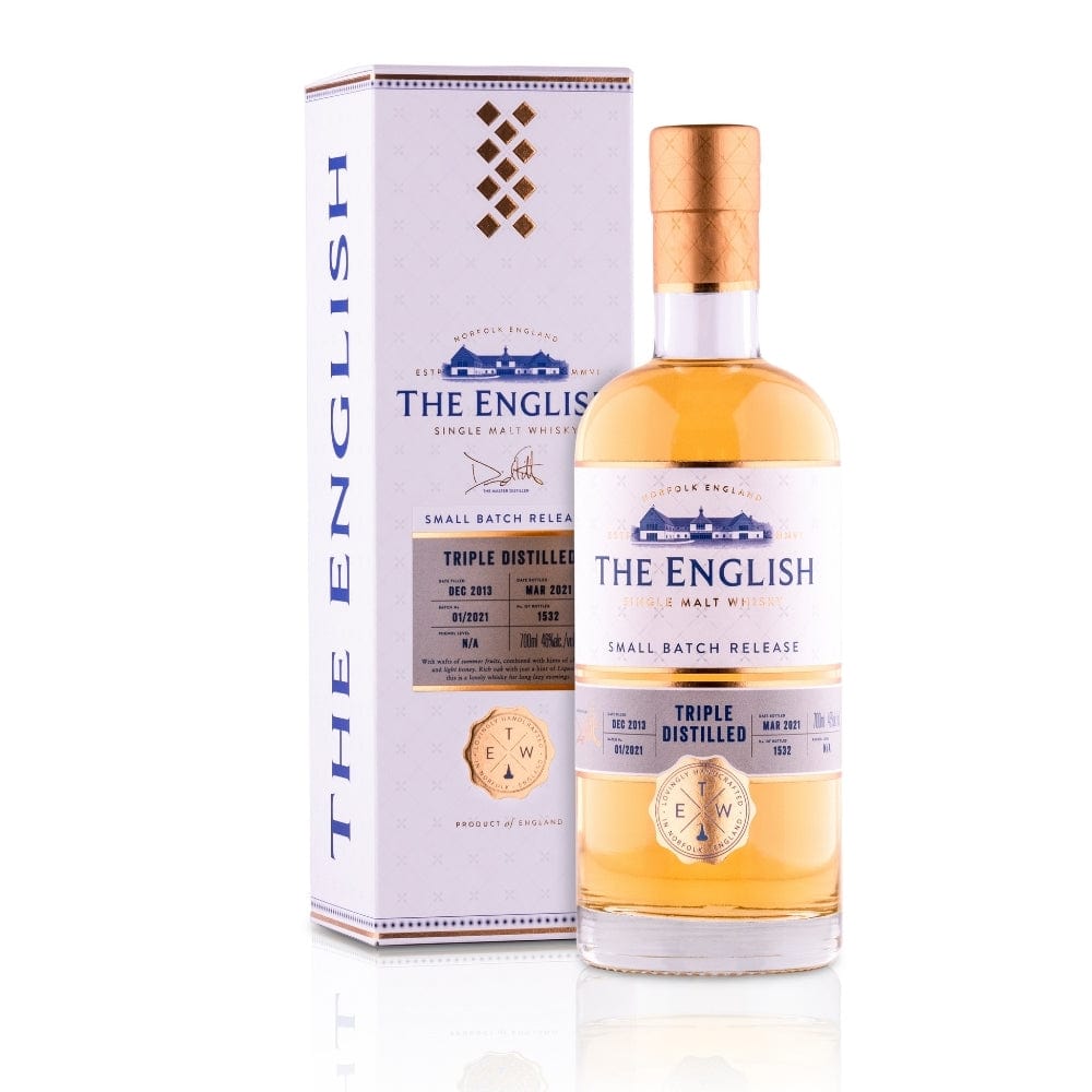 The English Whisky Company Triple Distilled 70cl Threshers