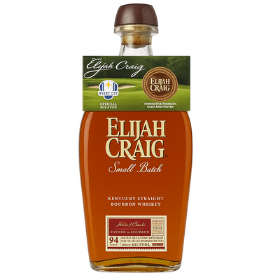 Elijah Craig Small Batch Kentucky Straight Bourbon Whiskey &amp; Ryder Cup Golf Ball Marker 70cl