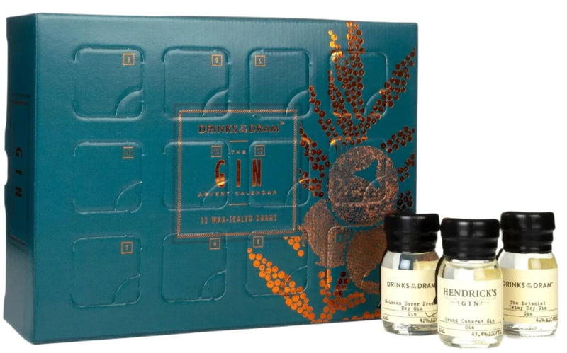 Drinks by the Dram 12 Day Gin Advent Calendar 2024 12x3cl