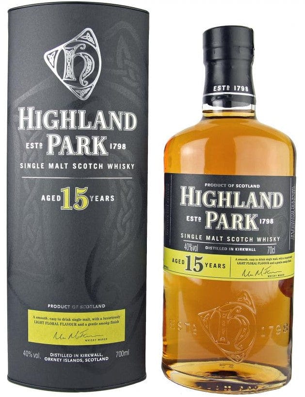 Highland Park 15 Year Old Single Malt Scotch Whisky Old Design 70cl