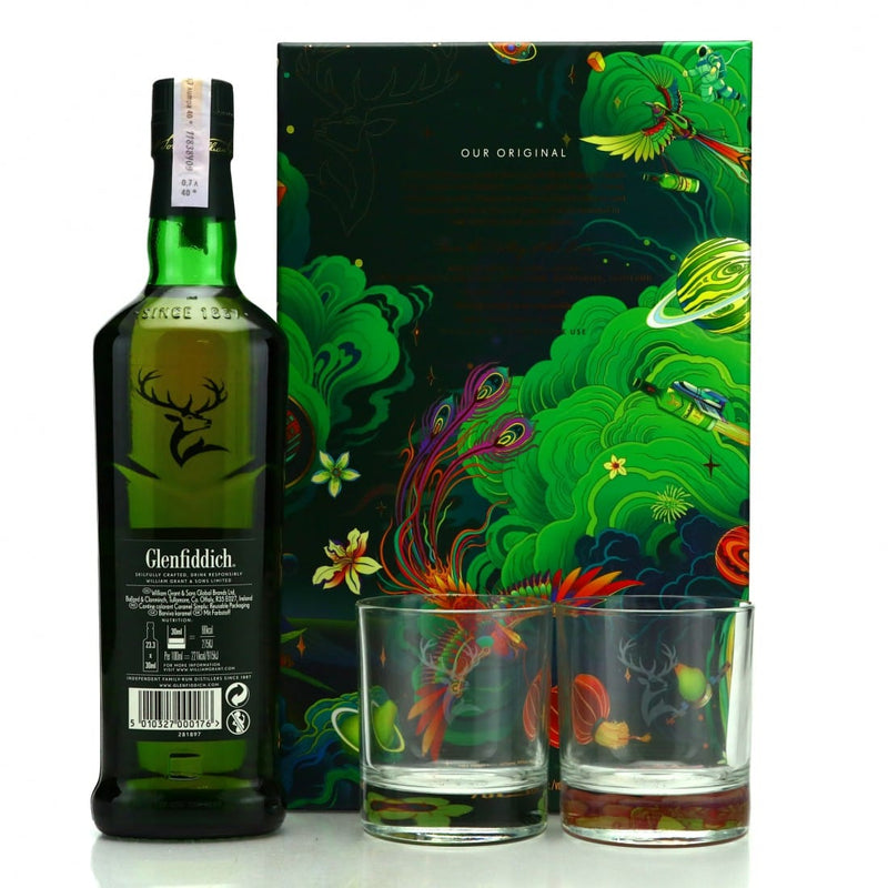 Glenfiddich 12 Year Old Chinese New Year Limited Edition Gift Set With Glasses 70cl