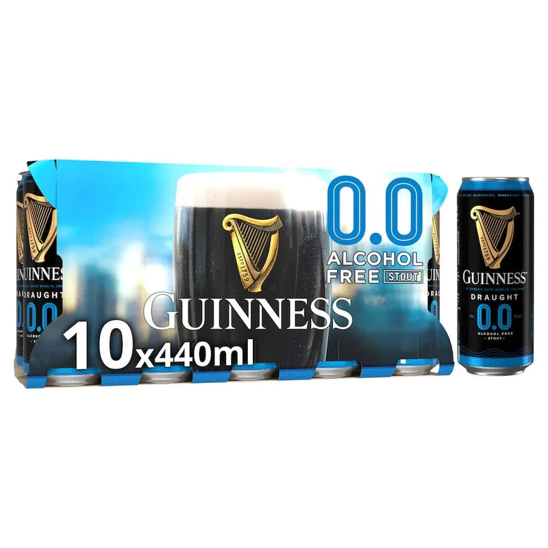 Guinness Draught Alcohol Free Stout Beer 10x440ml