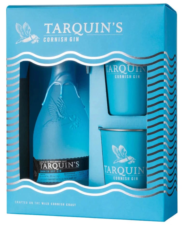 Tarquin's Cornish Dry Gift Set with 2 Metal Cups 70cl, Threshers | Gin ...