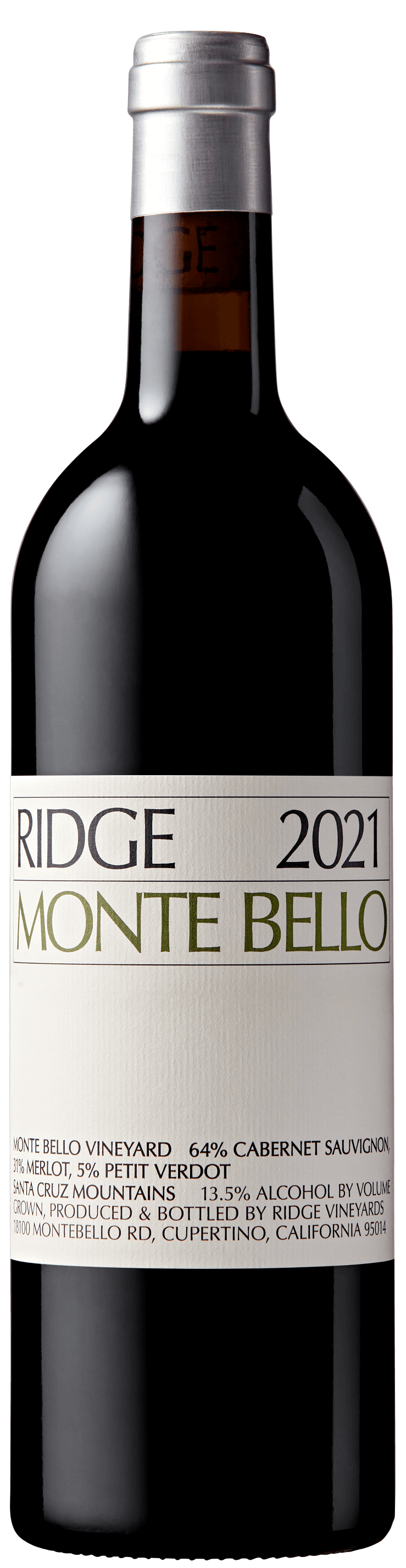 Ridge Vineyards Monte Bello 2021 75cl – Threshers