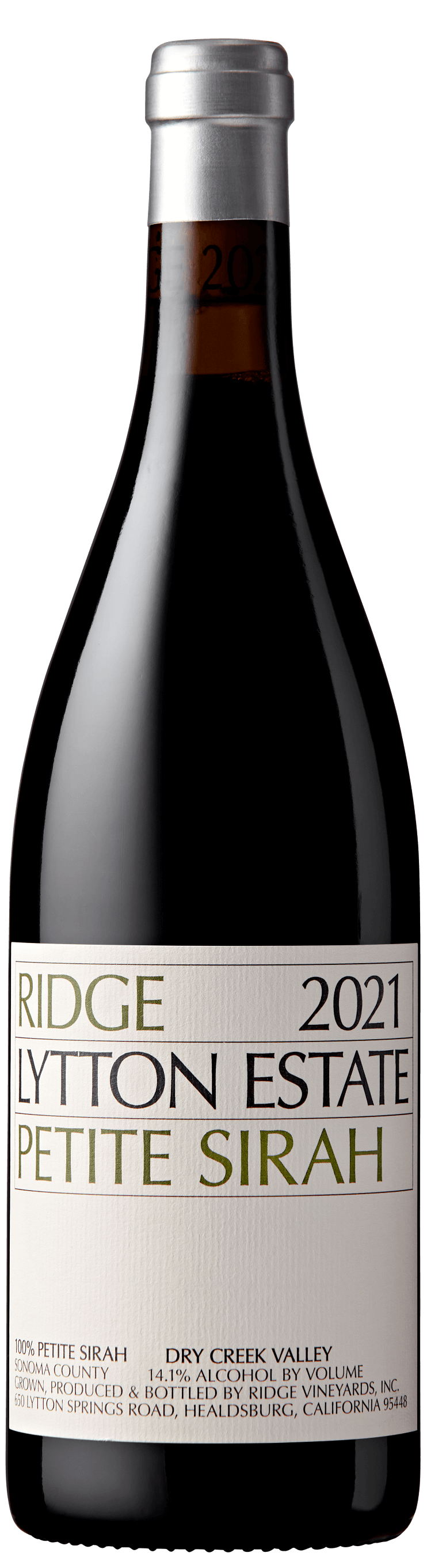 Ridge Vineyards Lytton Estate Petite Sirah 2021 75cl