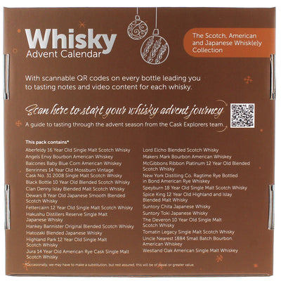 25 Day Scotch/ USA/ Japanese Whisky Advent Calendar 2023 25x3cl