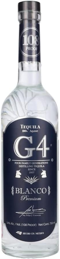 G4 Blanco 108 Proof Tequila 70cl