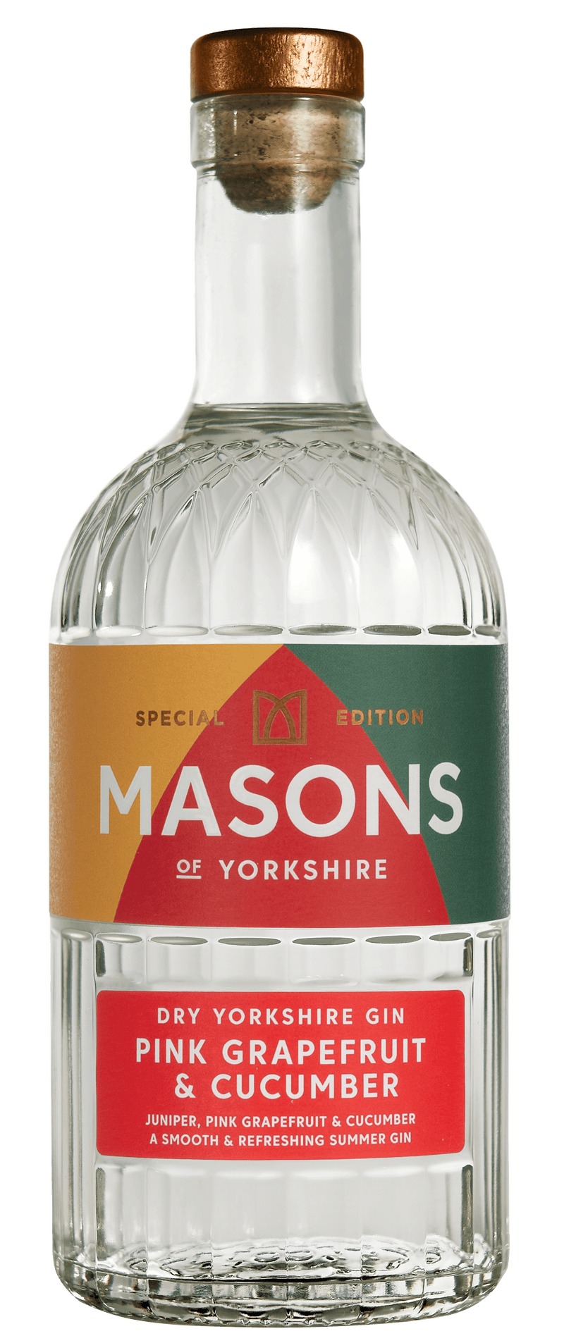 Masons Of Yorkshire Pink Grapefruit & Cucumber Gin 70cl