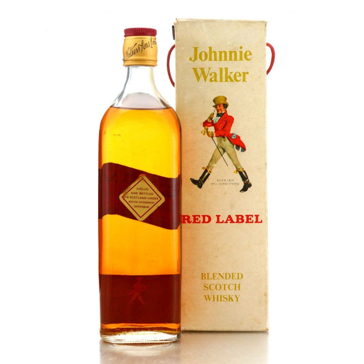Johnnie Walker ブラック&レッド 70年代 白紋章 箱入り ジョニーウォーカー ブラックラベル 1970年代流通 JAPANTAX 明治屋