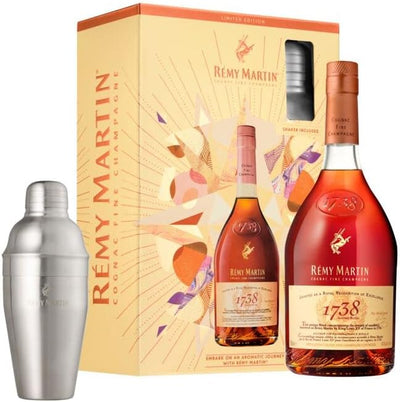 Remy Martin 1738 Cognac &amp; Cocktail Shaker Gift Set 70cl