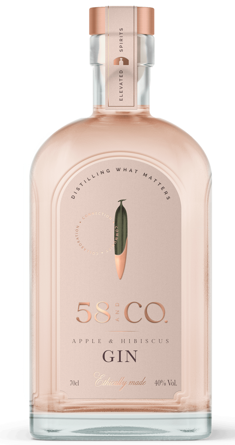 58 And Co Apple and Hibiscus Pink Gin 70cl