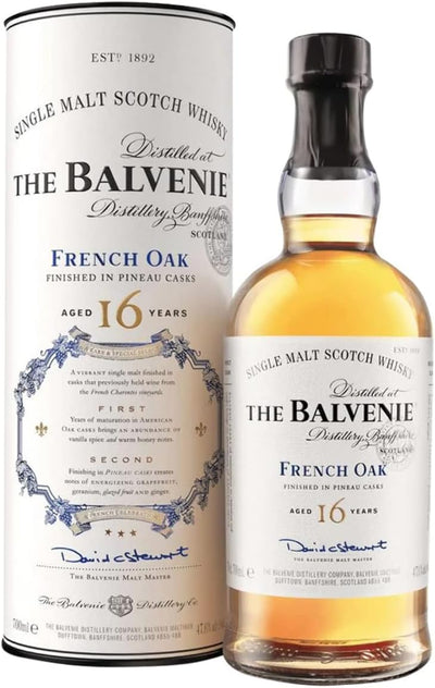 The Balvenie 16 Year Old French Oak Pineau Cask Speyside Single Malt Scotch Whisky 70cl