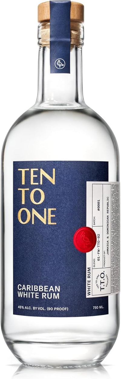 Ten To One Caribbean White Rum 70cl