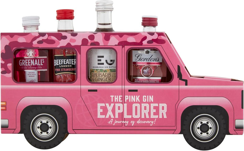 The Pink Gin Explorer Jeep Gift Box 4x5cl