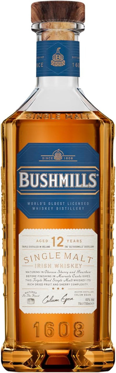 Bushmills 12 Year Old Single Malt Irish Whiskey 70cl