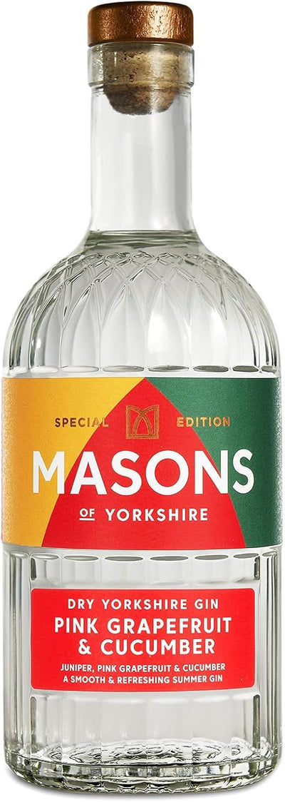 Masons Of Yorkshire Pink Grapefruit &amp; Cucumber Gin Miniature 5cl