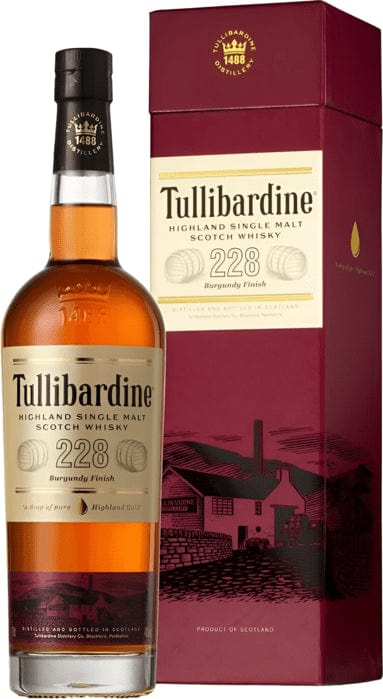 Tullibardine 228 Burgundy Finish Single Malt Whisky Gift Box 70cl