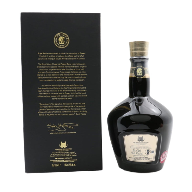 Chivas Royal Salute 21 Year Old The Peated Blend Black Flagon 70cl