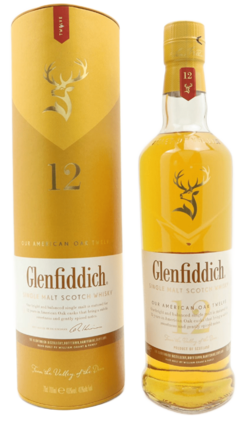 Glenfiddich 12 Year Old Kosher American Oak Single Malt Scotch Whisky 70cl