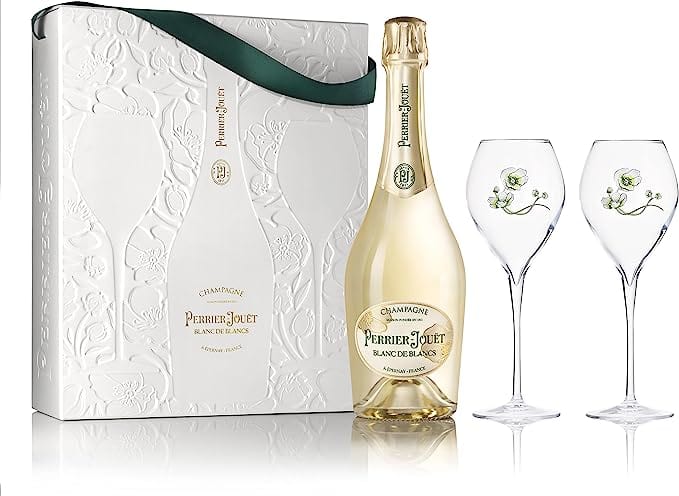 Perrier Jouet Blanc de Blancs Champagne & 2 Flutes Gift Box 75cl