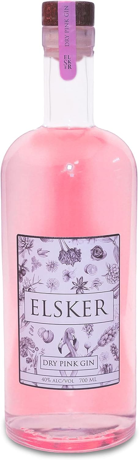 Bareksten Elsker Dry Pink Gin 70cl