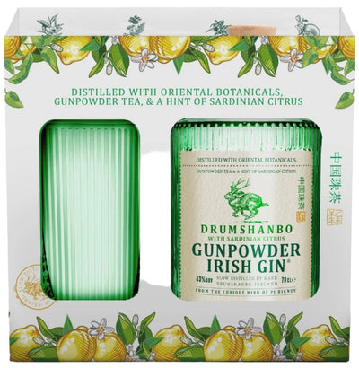 Drumshanbo Gunpowder Irish Sardinian Citrus Gin Glass Pack 70cl