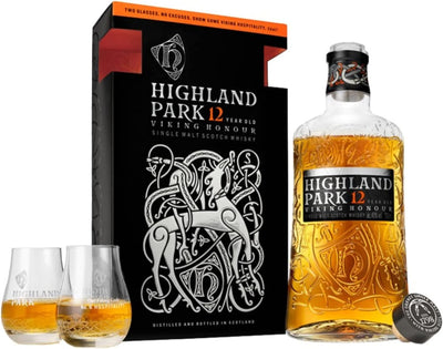 Highland Park 12 Year Old Single Malt Scotch Whisky Glass Gift Pack 70cl