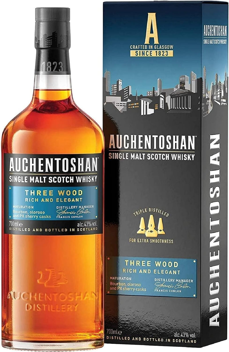 Auchentoshan Three Wood Single Malt Scotch Whisky 70cl