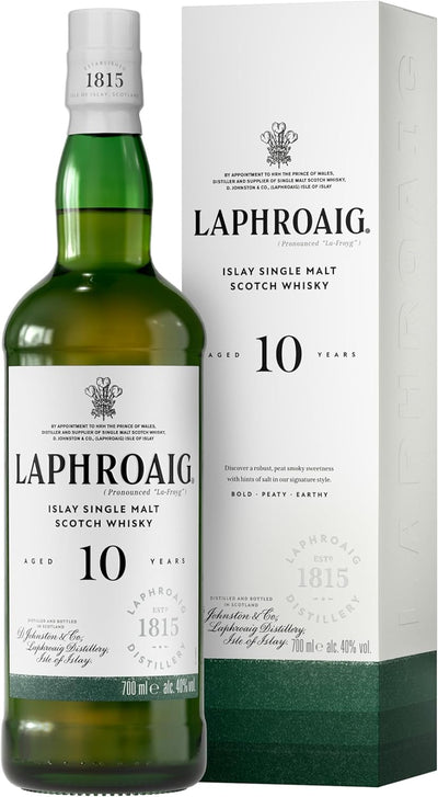 Laphroaig 10 Year Old Islay Single Malt Scotch Whisky 70cl