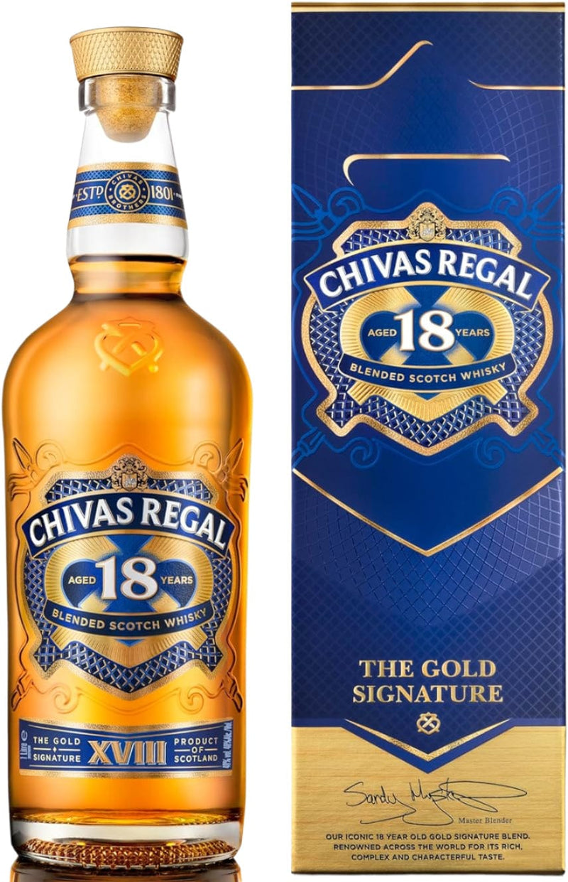 Chivas Regal 18 Year Old Gold Signature Blended Scotch Whisky 70cl