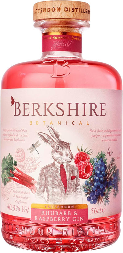 Berkshire Rhubarb &amp; Raspberry Gin 50cl