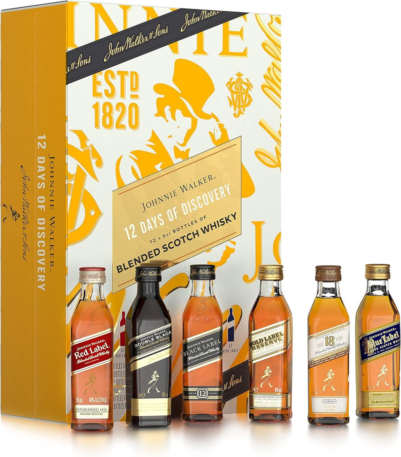 Johnnie Walker Blended Scotch Whisky 12 Day Advent Calendar 12x5cl