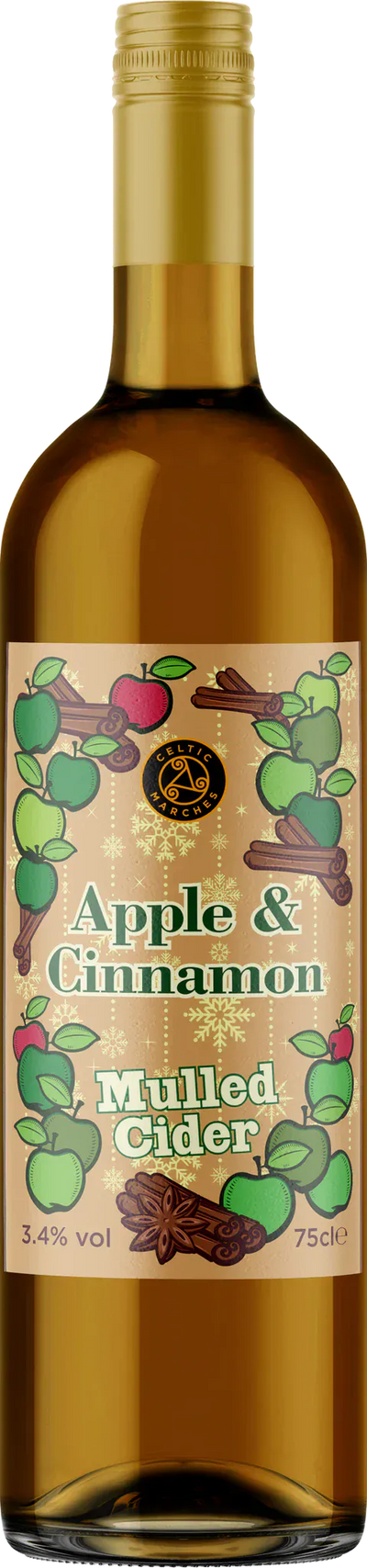 Celtic Marches Apple &amp; Cinnamon Mulled Cider 75cl
