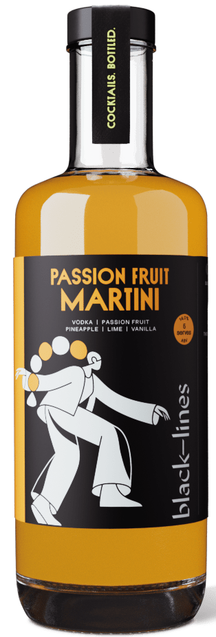 Black Lines Passion Fruit Martini Cocktail 50cl
