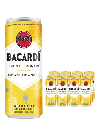 Bacardi Limon &amp; Lemonade RTD Cans 12x250ml