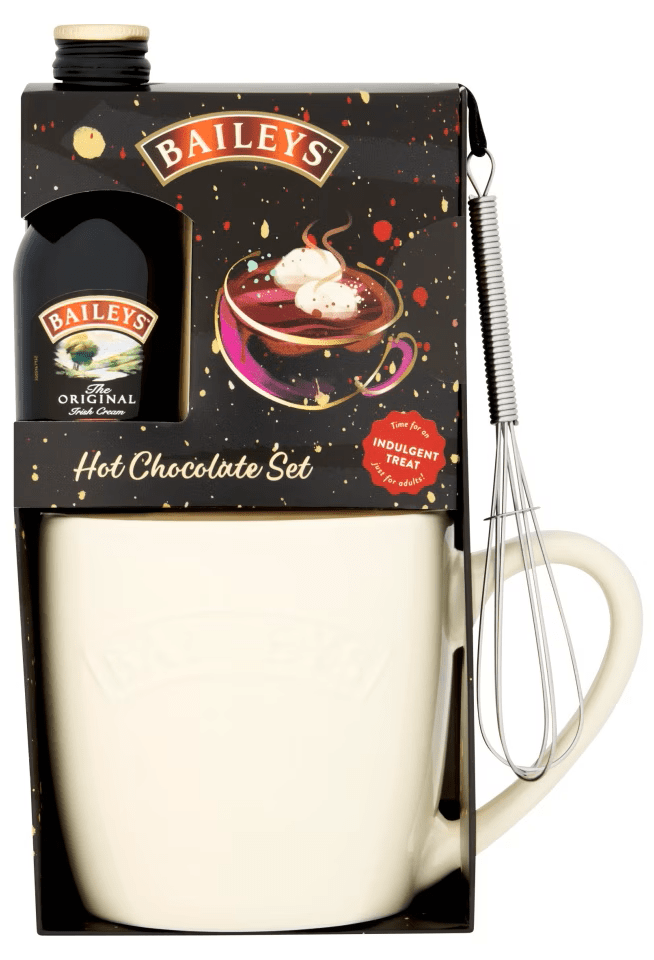 Baileys Original Irish Cream Liqueur Hot Chocolate Gift Set 5cl